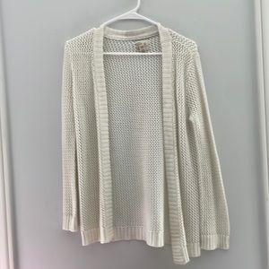 Peek kids size 12 cream long open knit cardigan sweater